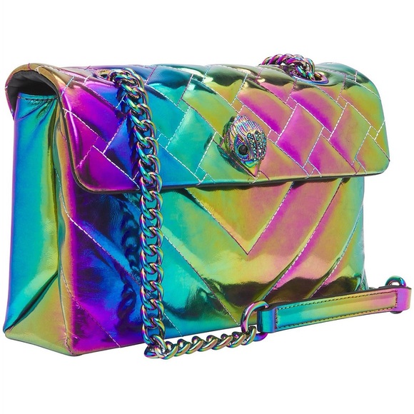 Kurt Geiger Kensington Rainbow Quilted Leather Eagle Chain Shoulder Bag Designer - Picture 2 of 16